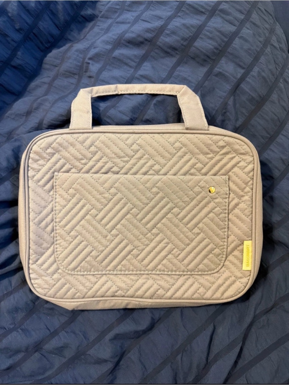 Quilted Light Gray Travel Organizer Tote - Unbranded